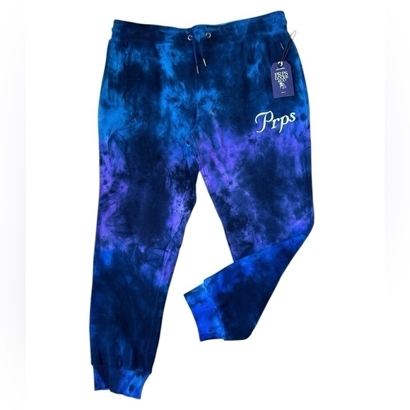 NWT PRPS Hevea Tie Dye Joggers in Purple Multi - Picture 3 of 6